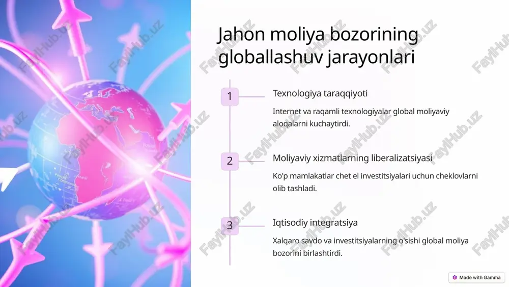 jahon moliya bozori va uning rivojlanish xususiyatlari - Page 4