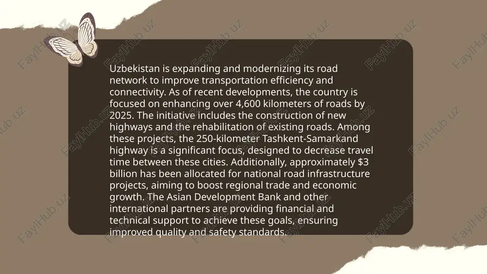 ost trade within the central asian region. ... t.me/slaydai_bot uzbekistan is a key transit country in central asia, contributing significantly to cross-border transport and trade. the country has over 3,600 kilometers of railway lines and approximately 43,000 kilometers of roads, facilitating regional connectivity. in 2021, the trade volume of uzbekistan reached approximately $38 billion, with exports valued at $16 billion and imports at $22 billion. key trading partners include china, russia, and kazakhstan. uzbekistan is part of the central asia regional economic cooperation (carec) program, which has invested over $10 billion in transport, energy, and trade projects in the region since 2001. the country aims to improve its logistics performance and reduce trade barriers to enhance its role as a transit hub. ... t.me/slaydai_bot public-private partnerships (ppps) are pivotal in advancing uzbekistan's transport sector. as of recent years, uzbekistan has embraced ppp models to enhance infrastructure, particularly in railways and …