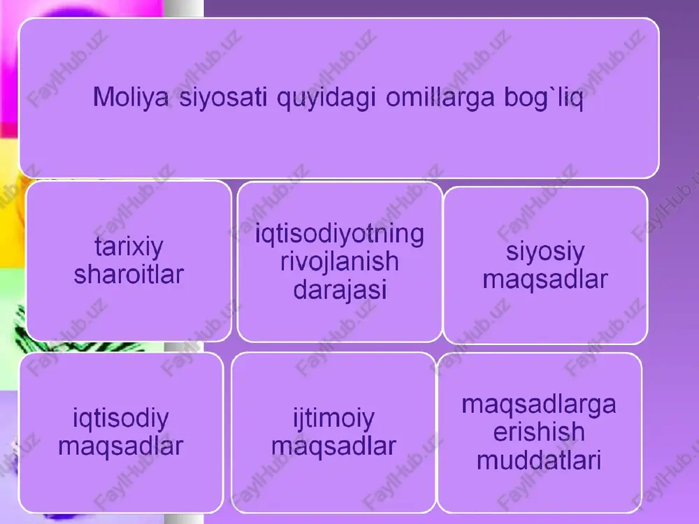 moliya siyosati, moliya mexanizmi va tizimi - Page 4
