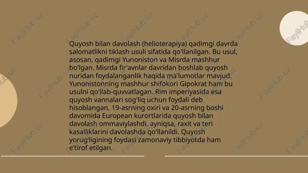 quyosh bilan davolash maqsadi va usullari - Page 4