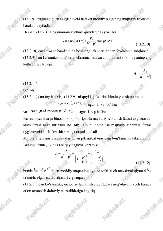 + × - - = pt q x cx x m & & & m q p m c k m b = = = 0 2 , , 2 m ) sin( 2 0 2 d + = + + pt p x k x b x & & & 2 1 x x x + = ) cos( ) sin( 2 1 2 d d + + + = pt d pt d x p p 2 ) cos( ) sin( ) sin( ) cos( 2 2 2 1 2 2 1 2 d d d d + - + - = + - + = pt p d pt p d x pt p d pt p d x & & & ) sin( ) cos( ) sin( ) sin( 2 ) cos( 2 ) cos( ) sin( 0 2 2 1 2 2 1 2 2 …