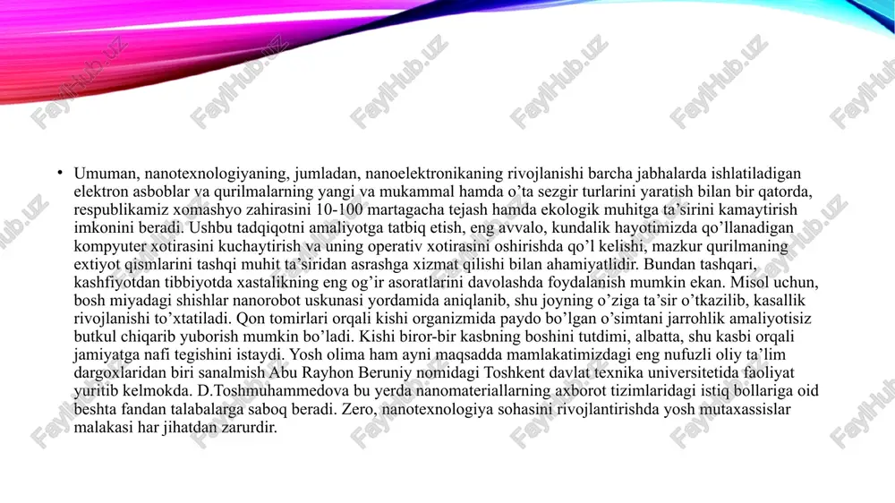 «begona» atomlari bilan to’qnashadi. bu xaotik (betartib) holat natijasida elektronlarning dastlabki tartibli harakati to’xtaydi: shuning u quvvat manbai (batareya) o’chirilganda tok tez so’nadi, uning energiyasi esa issiqlikka aylanadi. elektronlarning dastlabki tartibli harakatining shu tarzda to’xtab qolishi o’tkazgichning qiyosiy qarshiligiga xizmat qiladi. bundan roppa-rosa 100 yil avval, ya’ni 1911 yilda golland fizigi x. kammerling-onnes yuqoridagi jarayonlarni chuqurroq tatbiq etish maqsadida simob qarshiligini o’lchaydi. avvaliga tajriba kutilganidek kechdi: harorat pasayishi bilan qarshilik ham kamayib bordi. so’ngra harorat ko’rsatkichi taxminan 4 kelvin (selsiy shkalasida noldan 269 darajada past)ga yetganda qiziq holat kuzatildi: qarshilik birdaniga nolga tushib ket-di. shu bilan birga, keyingi haroratni pasaytirish (sovitish) jarayonlarida qarshilik sezilmadi. shunday qilib, o’ta o’tkazuvchanlik — qarshilikning to’liq yo’qolishi hodisasi aniqlandi. mazkur holatni batafsil o’rgangach, olimlar qator xulosalarga kelishdi. xususan, agar o’ta o’tkazuvchan halqada tok hosil bo’lib, tok manbai o’chirilganda ham u saqlanib qolar ekan. vakt o’tishi bilan o’ta o’tkazuvchanlik xossasi keng ko’lamda qator moddalarni o’rga-nish uchun …