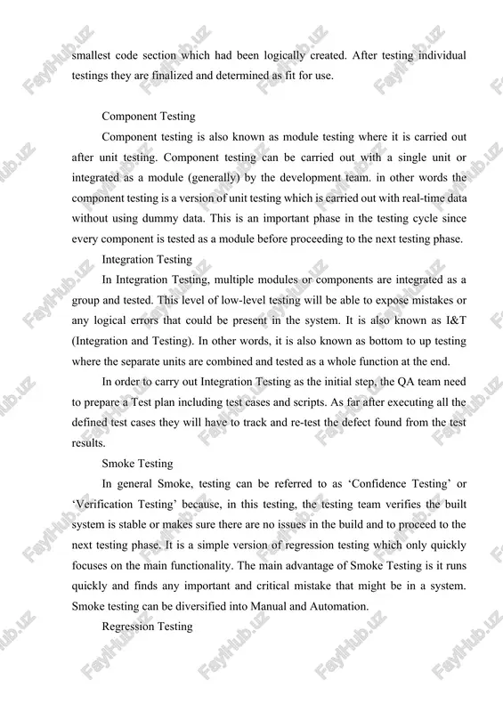 any existing bugs and then after selecting suitable test cases and scenarios the testing is done. sanity testing the testing ensures the software is ready to proceed with the build with perfect working functionalities. this is also can be said as a subset of regression testing. the main purpose of the test is to approve the proposed change is working perfectly in the system or not. generally, the test is carried after the test phase has passed the smoke test. system testing in system testing where software is fully integrated as a single product to check all the end to end functions are working as planned. in system testing, several tests are carried out to verify a single software product is ready to deliver out as a single product for the user requirements. mainly there are two types of testing in system testing such as black box and white box …