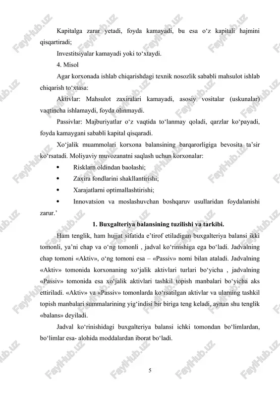gishli hisobvaraqlarda 2 yoki undan ortiq hisobvaraqlarda aks ettiriladi, ya'ni ikkiyoqlama yoziladi. ikki yoqlama yozuv, bu ro‘y berayotgan operatsiyalar yuzasidan vujudga keladigan o‘zgarishlarni hisobvaraqlar tizimi orqali ifodalashdir. ikki yoqlama yozuv usulining ahamiyati shundaki, uning yordamida, hisob ishlari to‘g‘ri yuritilayotganligini nazorat qilib borish imkoniyati yaratiladi. ikkiyoqlama yozuv buxgalteriya o‘tkazmalari orqali amalga oshiriladi. operatsiyalarni bir hisobvaraqning debeti va ikkinchi hisobvaraqning kreditida aks ettirishga buxgalteriya o‘tkazmasi deyiladi. buxgalteriya o‘tkazmasining ikki turi mavjud bo‘lib, oddiy va murakkab o‘tkazmalardan iboratdir. oddiy buxgalteriya o‘tkazmasi, bu bir hisobvaraqning debetlanishi va ikkinchi hisobvaraqning kreditlanishidir. murakkab buxgalteriya o‘tkazmasi esa, bir hisobvaraqning debetlanishi va bir necha hisobvaraqlarning kreditlanishi yoki bir necha hisobvaraqning debetlanishi va bir hisobvaraqning kreditlanishidir. 2.buxgalteriya balansi turlari va o’zgarish tiplari buxgalteriya balansini turli belgilari bo‘yicha tasniflash mumkin, masalan tuzilgan sanasiga qarab, ma’umotlarni jamlash hajmiga qarab, sub’ektlarni moliyalashtirilishiga qarab, regulirovka schetlari qoldiqlari hisobga olinganligiga qarab va boshqa belgilari bo‘yicha : tuzilgan sanasiga ko‘ra buxgalteriya balansini quyidagi turlarga ajratish …