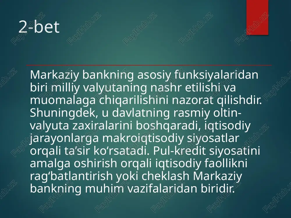 markaziy bankning vazifalari - Page 4