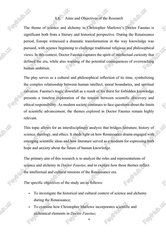 y are as follows: · to investigate the historical and cultural context of science and alchemy during the renaissance; · to examine how christopher marlowe incorporates scientific and alchemical elements in doctor faustus; · to analyze the character of faustus as a symbol of renaissance humanism and intellectual ambition; · to evaluate the moral and theological implications of faustus’s quest for knowledge; · to discuss the modern relevance of the play’s message in light of contemporary scientific and ethical debates. through these objectives, the research seeks to provide a deeper understanding of marlowe’s work and contribute to broader discussions about the limits and responsibilities of human knowledge. adaptation to climate change the differential susceptibility of people around the world to climate change warrants an ethical discussion. we need to identify effective and safe ways to help people deal with the effects of climate change, as well as learn to manage …