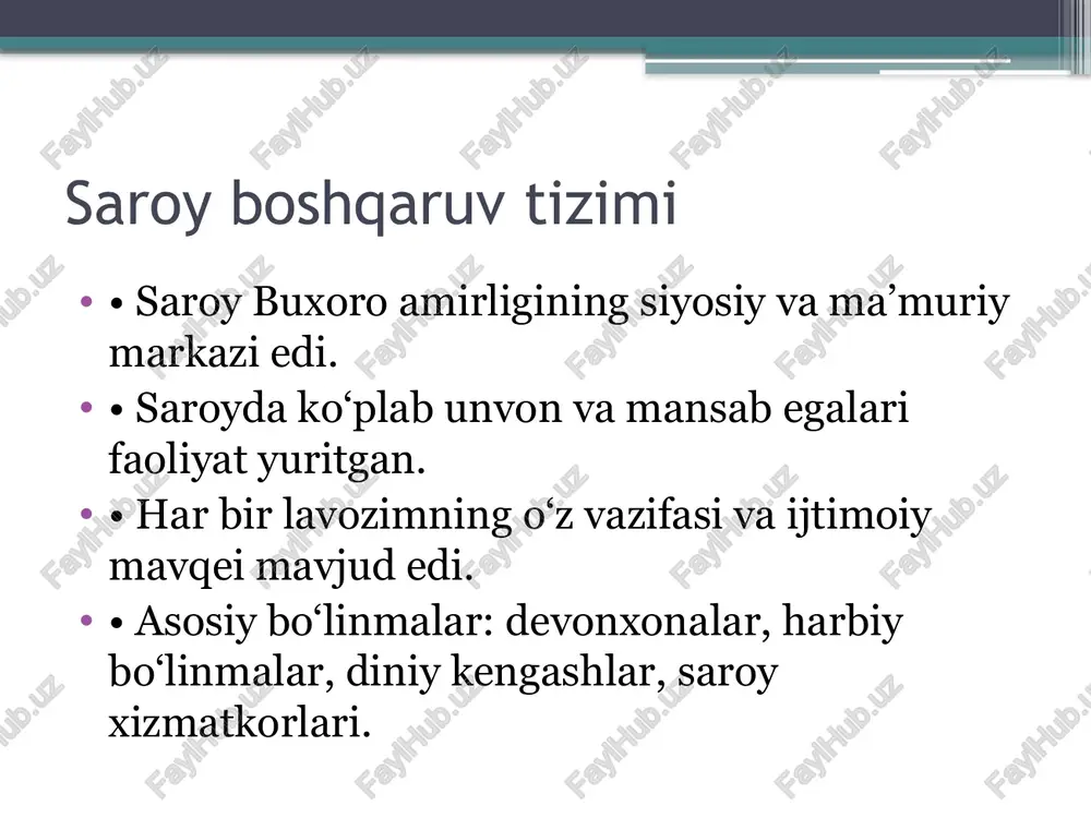 buxoro amirligida saroy unvonlari va mansablari - Page 4