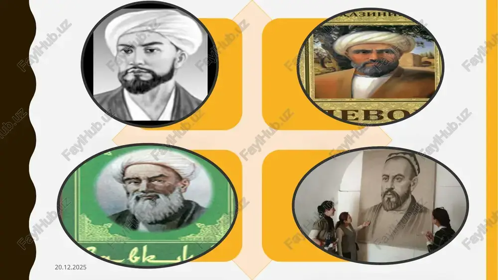 etgum». birinchi faslda shoira qaro narsalar: qaro baxt, qaro niyat, qaro tusli xalqlarni ta`rif-tavsif etadi; ikkinchi faslda onalar hayoti va ularning o`z zamonasidagi taqdiri haqida fikr yuritadi; uchinchi faslda shoira baxti qarolikning asl falsafiy mohiyatini ko`rsatib beradi; to`rtinchi faslda qaro zulmat, ya`ni o`sha zamondagi ijtimoiy hayot kirdikorlari fosh etiladi. 20.05.2025 xulosa umarxonning ilmparvarligi, rahnamoligi natijasida shu davrda qo’qonda kuchli adabiy jarayon vujudga keldi. gulxaniy, fazliy, ado, maxmur, hoziq kabi shoirlar, uvaysiy, nodira, mahzuna, dilshod barno kabi shoiralar etishdi. biror adabiy muhitda umarxon davridagichalik ayollarga o’z iqtidorini namoyon etish uchun imkoniyat berilmagan. umarxonning o’zi ham amiriy taxallusi bilan she'rlar yozib, adabiy muhitda ustod maqomida turgan 20.05.2025 etiboringiz uchun tashakkur 20.05.2025 zagolovok lorem ipsum lorem ipsum dolor sit amet, consectetuer adipiscing elit. nunc viverra imperdiet enim. fusce est. vivamus a tellus. pellentesque habitant morbi tristique senectus et netus. image1.jpg image2.jpg image6.jpg image3.jpg image4.jpg image5.jpg image7.jpg image8.jpg image9.jpeg image10.jpeg image11.jpeg image12.jpg 0,5kb/s wal! …