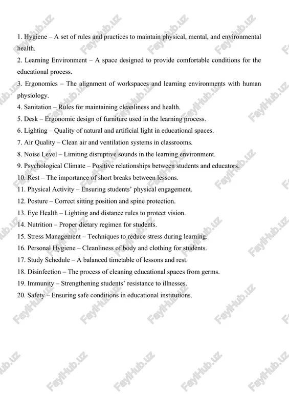 ta’lim va tarbiya ishlari gigiyenasi glossary - Page 4