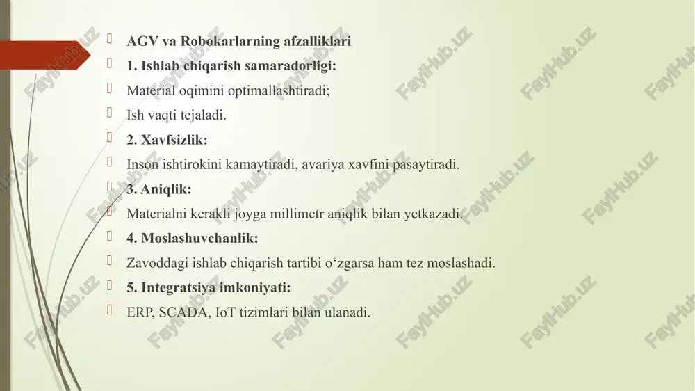 avtomatik transport aravalari (agv) va robokarlarning ishlab chiqarishda qo‘llanishi - Page 4