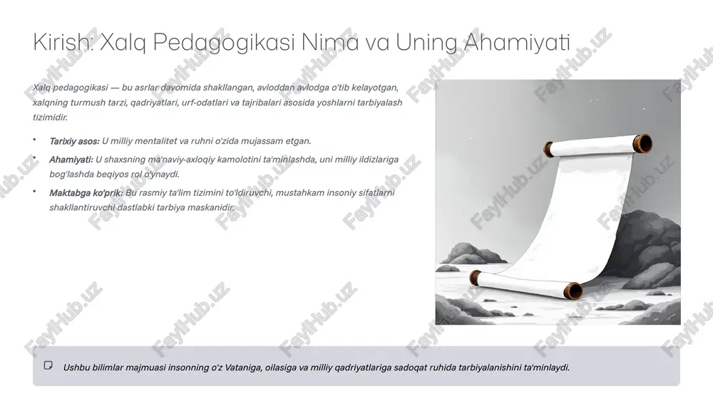 ova, g. milliy qadriyatlar va tarbiya tizimi. – samarqand: samdu nashriyoti, 2018 bekmurodov, s. xalq pedagogikasining zamonaviy talqini. – toshkent: iqtisod-moliya, 2020. xolmatova, d. milliy tarbiya konsepsiyasi va xalq merosi. – toshkent: universitet, 2022. image1.png image2.png image3.png image4.png image5.png image6.png image7.png image8.png image9.png image17.png image18.png image19.png image10.png image11.png image12.png image13.png image14.png image15.png image16.png image20.png image21.png image22.png image23.png image24.png image25.png image26.png image27.png image28.png image29.png image30.png image31.png image32.png image33.png image34.png made with gamma oh pen ibs see 4256 neda aszisgi5l, = vlsolll als are bb srl. “ji ites ells wills sy ale ile a s