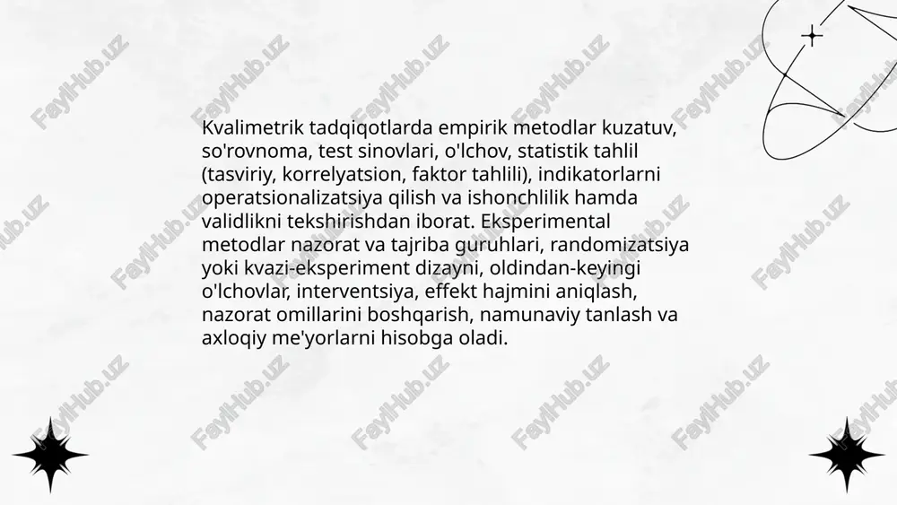 pedagogik kvalimetriya fanining ilmiy tadqiqot metodlari - Page 4