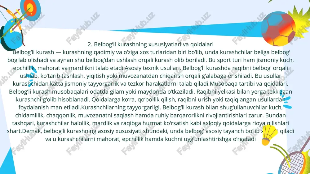 milliy kurash va belbogʻli kurash - Page 4