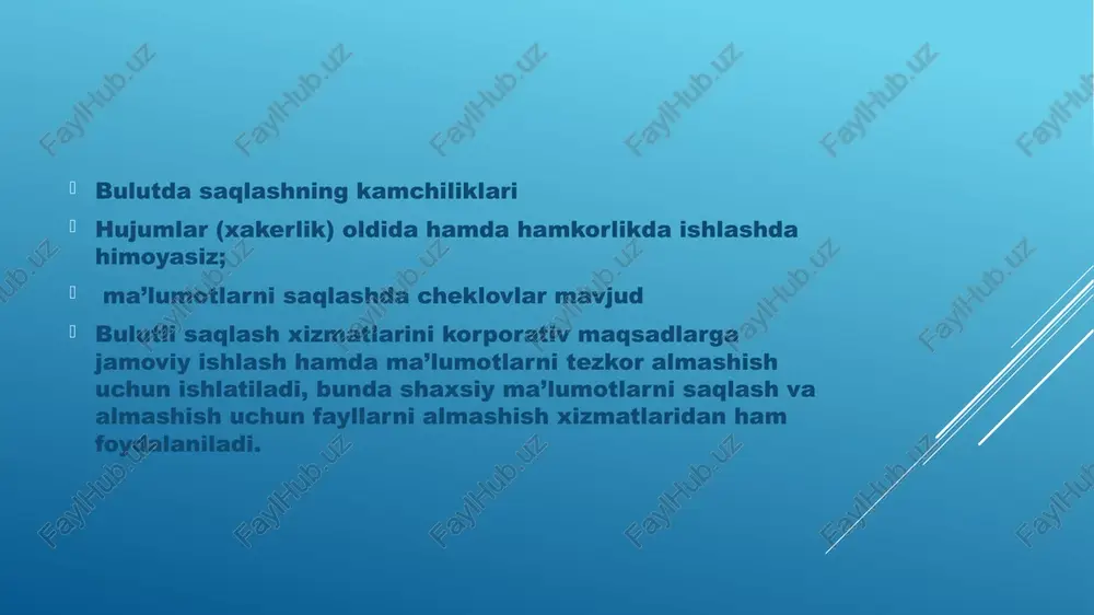 ma’lumotlarni bulutda saqlash platformalari bilan ishlash - Page 4