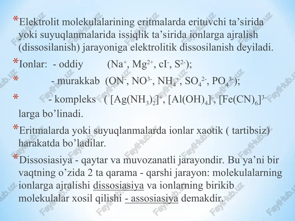 elektrolitik dissotsiyalanish nazariyasi - Page 4