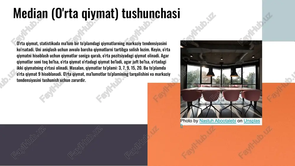 hi mumkin. grafiklar esa vaqt o'zgarishlarini ko'rsatishda foydalidir, masalan, iqtisodiy ko'rsatkichlarning o'zgarishini ko'rsatishda. shuningdek, boshqa usullar, masalan, infografikalar, ma'lumotlarni oson tushunish uchun qulay variant hisoblanadi. diagramlar grafiklar va boshqa usullar ma'lumotlarni taqdim etish jarayoni taqdimotni yaxshilash uchun tavsiyalar 1. vizual yordamlar: diagrammalar va grafiklardan foydalanish orqali ma'lumotlarni ko'rsatish. 2. murakkab ma'lumotlarni soddalashtirish: qiyin tushunchalarni oddiy va tushunarli qilib taqdim etish. 3. hikoya qilish texnikalari: ma'lumotlarni qiziqarli hikoya orqali taqdim etish. 4. interaktiv elementlar: o'quvchilarni jalb qilish uchun interaktiv savol-javoblar yoki muhokama olib borish. vizualizatsiya va qaror qabul qilish ma'lumotlarni vizualizatsiya qilish ma'lumotlarni vizualizatsiya qilish murakkab ma'lumotlarni tushunish va ulardan samarali foydalanish imkonini beradi. raqamli formatdagi ma'lumotlar grafiklar, diagrammalar va jadvallar orqali ifodalanadi. taqdimotning ahammiyati vizualizatsiya qaror qabul qilish jarayonida muhim ahamiyatga ega. to'g'ri va aniq vizualizatsiya qilingan ma'lumotlar qarorlar qabul qilishda yordam beradi. misollar masalan, sog'liqni saqlash sohasida kasallik tarqalishini kuzatish uchun grafiklardan foydalanish. bu grafiklar yordamida kasallikning tarqalishi va …