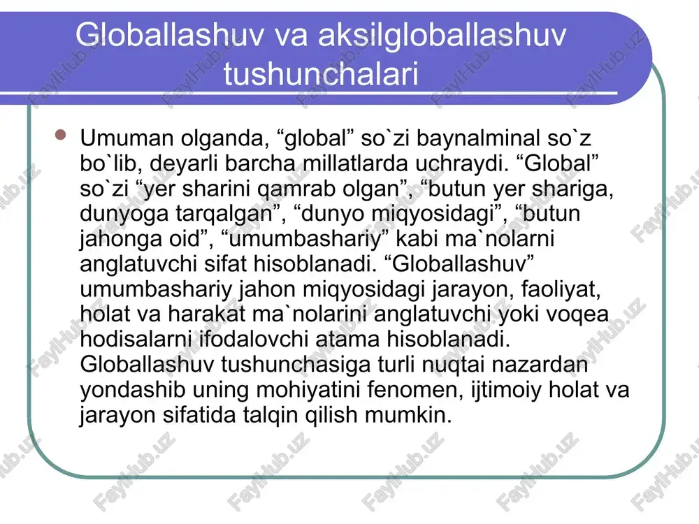 globallashuv va aksilgloballashuv tushunchalari - Page 4