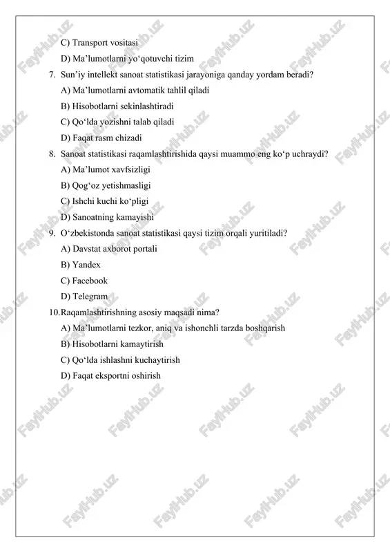 sanoat statistikasini yuritilishining raqamlashtirilish darajasi - Page 4