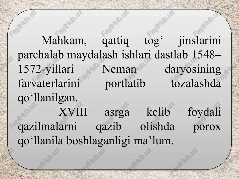 ma’ruza. kirish.portlatish ishlari rivojlanishini qisqa tarixi - Page 4