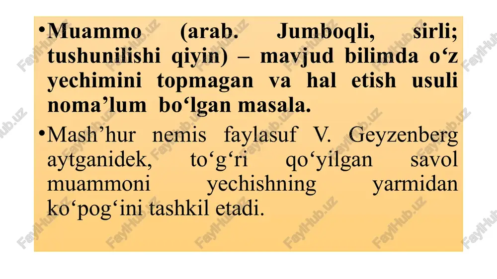 val olgan bilimlar asosida ta’limni takomillashtirish va samarali yangicha yondashuv qilishdan iborat. aksiologiya (axio — qadriyat, logos - fan, ta`limot) qadriyatlar haqidagi fan. u xix asrning 2-yarmida nemis faylasufi e.gartman va fransuz p.lapi tomonidan ilmiy iste’molga kiritilgan. aksiologiya aksiologik ong, qadrlash tuygʻusi, aksiologik bilish, qadrlash tamoyiliga tayanib toʻplangan qadriyatlar toʻgʻrisidagi bilimlar tizimidir. zamonaviy aksiologiyada obyektiv subyektiv va pluralistic oqim hamda yoʻnalishlar mavjud. aksiologiya “qadr”, “qadrlash”, “qadriyatlar”, “qadriyatlar tizimi” kabi aksiologik kategoriyalarni, ularning turli shakllarini oʻrganadi. qadriyat turlari quyidagilar: tabiiy qadriyatlar; moddiy qadriyatlar; ma’naviy qadriyatlar; estetik qadriyatlar; milliy qadriyatlar; umuminsoniy qadriyatlar. bular oʻz navbatida shajaraviy xususiyatga ega. tabiiy qadriyatlar– insonning yashashi va rivojlanishi uchun zarur boʻlgan resurslar, ya’ni yer va yer osti boyliklari, suv, havo, oʻrmonlar, oʻsimliklar, hayvonot dunyosi va boshqalar. moddiy qadriyatlar – insonlarning moddiy ehtiyojlarini qondirishda qadrli boʻlgan narsa (predmet, buyum)lardir. ular: ishlab chiqarish vositalari va qurollari, mehnat predmetlari, moddiy ne’matlar, kishi faoliyati jarayonini amalga oshirishdagi buyumlar. ma’naviy qadriyatlar …