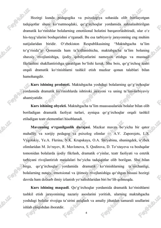 iston, hindiston, xitoy, markaziy osiyo va boshqa hududlarda qo‘g‘irchoq teatrining ibtidoiy ko‘rinishlari mavjud bo‘lgan. qadimgi misrda eramizdan avvalgi ming yilliklarda turli diniy marosimlarda harakatlanuvchi yog‘och yoki loydan yasalgan qo‘g‘irchoqlar ishlatilgan. yunonistonda esa qo‘g‘irchoq teatri san’atning mustaqil turi sifatida shakllana boshlagan. u yerda “neurospasta” deb atalgan qo‘g‘irchoqlar iplar yordamida harakatlantirilgan va ular orqali turli sahna ko‘rinishlari namoyish etilgan. hindistonda “kathputli” deb ataluvchi qo‘g‘irchoq teatri keng tarqalgan bo‘lib, u xalq madaniyatining ajralmas qismi hisoblangan. bu teatrda sahna ko‘rinishlari odatda xalq ertaklari, afsonalar va tarixiy voqealar asosida tashkil etilgan. markaziy osiyo xalqlarining madaniyatida ham qo‘g‘irchoq teatri qadimdan mavjud bo‘lgan. xususan, o‘zbek xalqining madaniy hayotida “qiziqchilar teatri”, “chodir jamol”, “ko‘zachinlar” kabi xalq tomosha san’atlari orqali qo‘g‘irchoq o‘yinlari avloddan avlodga o‘tib kelgan. bu teatrlarda odatda yog‘och, charm, mato yoki loydan tayyorlangan qo‘g‘irchoqlar ishlatilgan. o‘yinlar ko‘pincha xalq hayotidagi voqealarni, ijtimoiy adolatsizlikni, kulgili holatlarni tasvirlab, tomoshabinlarni nafaqat kuldirgan, balki o‘ylantirgan ham. o‘zbek xalq teatrida eng mashhur qo‘g‘irchoq …