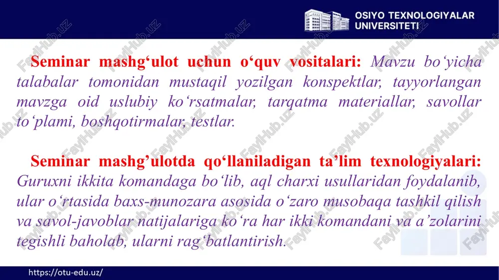 zo‘r berishni talab qiladi. faoliyatni bajarishdagi nuqsonlarning namoyon bo‘lishi diqqatni to‘plashdagi qiyinchiliklarning oqibatidir. 15 ixtiyorsiz diqqat ixtiyorsiz diqqat – ongimizning oldindan belgilangan maqsadsiz ravishda muayyan obyektga yo‘naltirilishi va unga to‘planishidan iborat diqqat turidir. ixtiyorsiz diqqat obyektlari narsa va hodisalarning odatdan tashqari holati, belgisi, sifati va boshqalardir. 16 ixtiyoriydan so‘nggi diqqat ixtiyoriydan so‘nggi diqqat – diqqatning muayyan obyektga avvalo ixtiyoriy ravishda qaratilib, so‘ngra uning ahamiyati tushunilgan sari o‘z-o‘zidan qaratilib boriladigan (avtomatlashgan) diqqat turi bo‘lib, ushbu tushuncha psixologiya faniga n.f.dobrinin tomonidan kiritilgan. ixtiyoriydan so‘nggi diqqat biror obyektga uzoq muddat qaratilishi bilan belgilanib, bunda hech qanday sezilarli irodaviy kuch-g‘ayrat sarflanmasa ham bo‘ladi. insonning yuqori darajadagi jadal va unumli aqliy faoliyatini hamda barcha turdagi mehnatning yuqori, samarali ko‘rsatkichi diqqatning shu turi bilan bog‘liq bo‘ladi. 17 diqqatning xususiyatlari diqqatning barqarorligi diqqatning o‘zgaruvchanligi diqqatning ko‘chishi diqqatning bo‘linishi diqqatning taqsimlanishi diqqatning ko‘lami (hajmi) diqqat obyekti parishonlik diqqatsizlik 18 diqqatni shakllantirishga bevosita ta’sir qiluvchi quyidagi usullardan foydalanishni tavsiya …