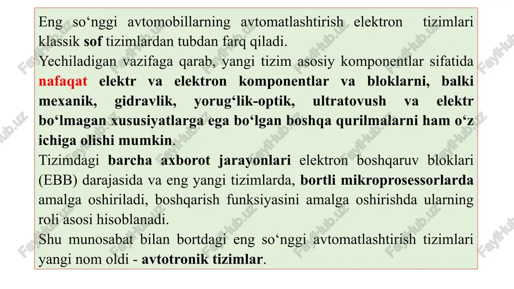 ra quti; - taxograf. - tv va yuklarni identifika-siyalash tizimlari; - tv manzilini aniqlash tizimi; - signallar; - yo‘l haqini to‘lash tizimi; - qora quti; - taxograf. /docprops/thumbnail.jpeg