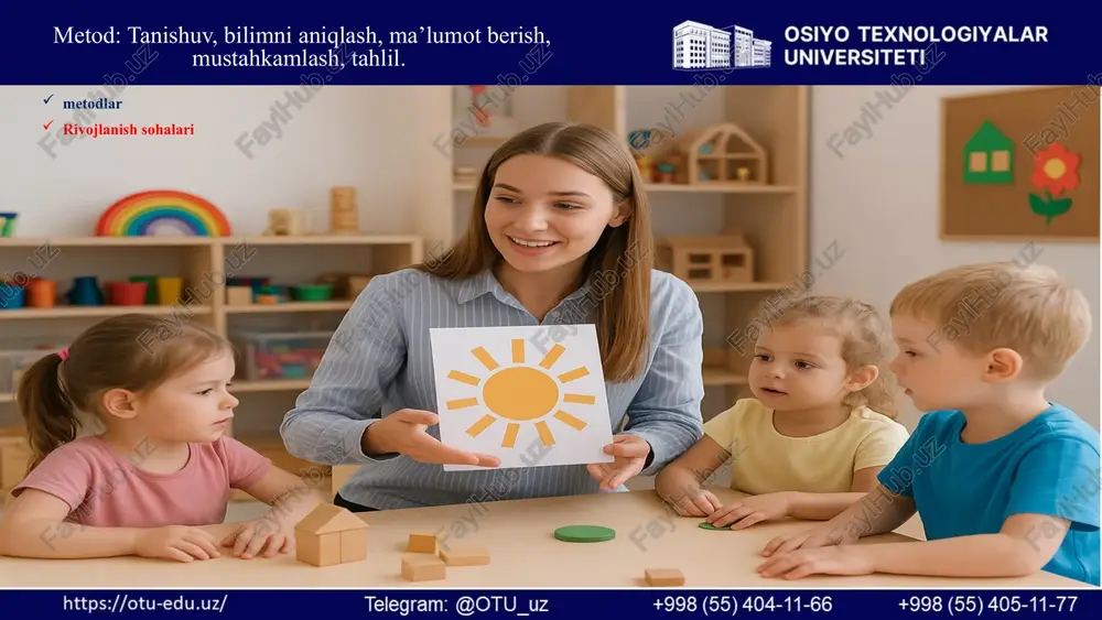 loq qoidalariga rioya qilgan holda tengdoshlari va kattalar bilan birgalikda ishlash qobiliyati. bolalar:  boshqalarni hurmat qilishni va ularning aytganlarini hisobga olishni oʻrganadi;  guruhlarda samarali ishlash uchun zarur boʻlgan xulq-atvor qoidalariga amal qiladi; o‘yin kompetensiyasi –bu bolaning o‘yin faoliyatida ishtirok etish, o‘yin qoidalarini tushunish va ularga rioya qilish, sheriklari bilan hamkorlikda o‘ynash, o‘yin jarayonida ijodkorlik va tashabbus ko‘rsatish qobiliyatlarini anglatadi. bilish kompetensiyasi – atrof olamni ongli ravishda idrok etish va olingan bilim, koʻnikma va qadriyatlarni oʻquv va amaliy muammolarni hal qilishda qoʻllash. u quyidagilarni oʻz ichiga oladi:  bilim olish, oʻqish va oʻrganish qobiliyati;  mustaqil ravishda izlanish, tahlil qilish va atrof-olamni tushunish uchun kerakli aʼlumotlarni tanlash qobiliyati; 2.1. “ilk qadam” davlat oʻquv dasturini amalga oshirish va har bir bolada tayanch kompetensiyalarni shakllantirish. bola rivojlanishi va ta’limida ishtirok etayotgan ota-onalar, pedagoglar va barcha kattalarga kutilayotgan natijalar haqida ma’lumot beruvchi hujjat. 2.1. “ilk qadam” davlat oʻquv dasturini amalga oshirish va …