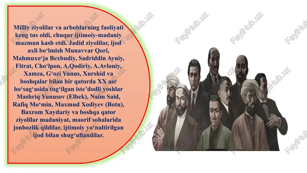 qullandi. mustaqillik e`lon qilingan (1991 yil 1 sentyabr) dastlabki yillardanoq o`zbekiston hukumati ta`limga ustivor soha sifatida e`tibor berib kelmoqda. o`zbekiston respublikasining ta`lim sohasida aniq va ravshan hamda ilmiy asoslangan davlat siyosati mavjud bo`lib, u insonparvarlik va demokratik tamoyillarga asoslanadi hamda har bir fuqaroning bilim olishi o`zbekiston respublikasi konstitutsiyasida qonuniylashtirilgan. 2. mustaqillik va ta`lim tizimida isloxotlar respublikamiz hukumati xalq ta`limi tizimini tubdan isloh qilishni va milliy kadrlarga bo`lgan ehtiyojni tobora ortib borayotganligini hisobga olib ta`lim tizimini ham yangilashni taqozo etar edi. shu maqsadda 1997 yil 29 avgustda o`zbekiston respublikasi oliy majlisining 1x sessiyasida “ta`lim to`g’risida” qonun hamda “kadrlarni tayyorlash milliy dasturi” keng muhokama qilindi va tasdiqlandi. uchinchi bosqich — 2005 yil va undan keyingi yillar bo`lib, islohot tajribalari tahlil etilib, umumlashtiriladi hamda kadrlar tayyorlash tizimi takomillashtirilib, rivojlantirilib boriladi. birinchi bosqich — o`tish davri. 1997—2001 yillar. bu yillarda yangi talab doirasida pedagog kadrlar tayyorlash, ta`lim standartlarini yaratish, o`quv dasturlari ustida ishlash, umumta`lim …