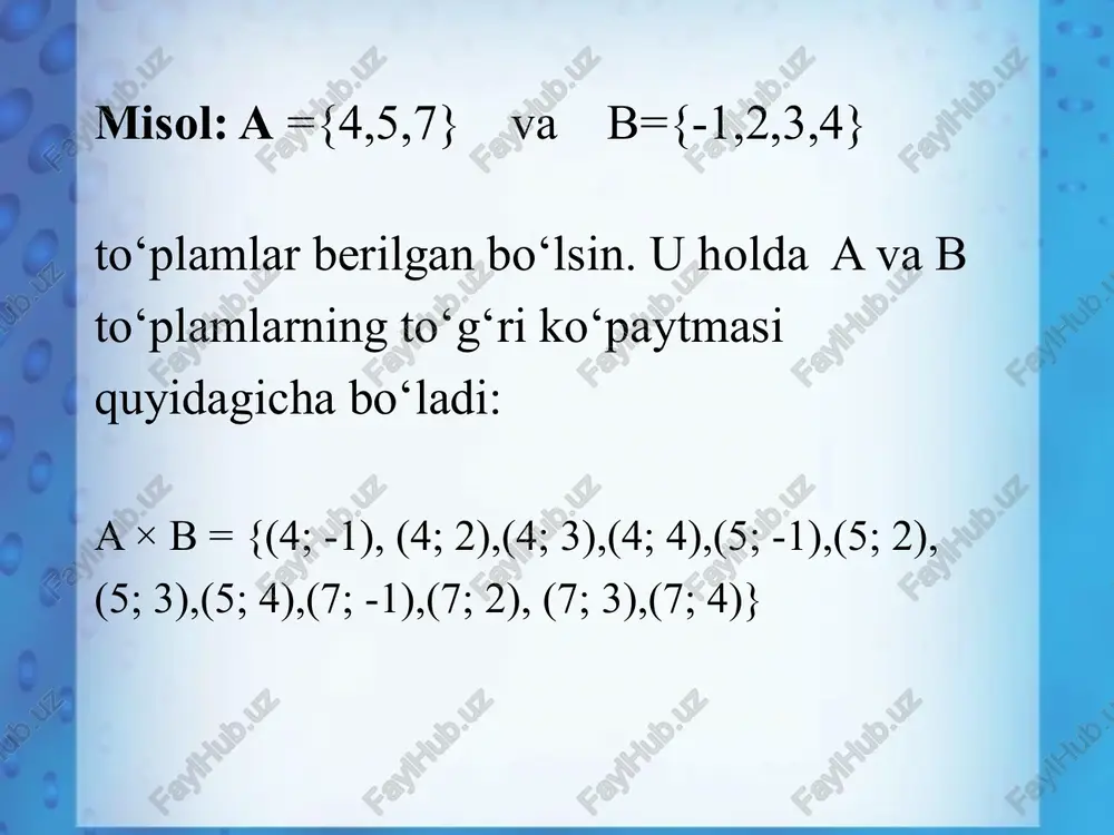 to`plamlarning dekart ko’paytmasi - Page 4
