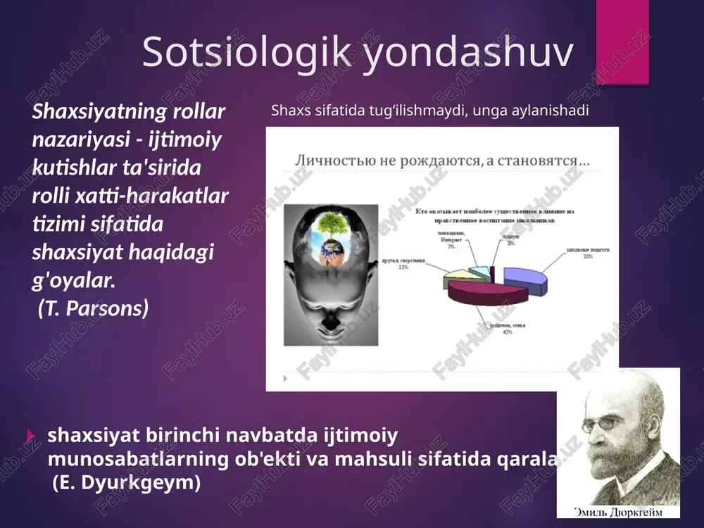 to nisbiy mustahkam shaxsiy xususiyatlarini o'zgartiradi. "kasallikning ichki tasviri" ta'rifini mashhur rus terapevt roman albertovich luriya (1874-1944) kiritgan, va bu ta'rif "kasallikning avtoplastik tasviri" (a. goldsheyder, 1929) ta'rifiga mos keladi. tafsilotlariga farq qilgan holda, bu tasvirlar kasalning barcha hissiyotlarini, faqat ogʻriq emas, balki umumiy hissiyatlarini, o'z-o'zini ko'rishni, kasallik haqida o'z tasavvurlarini, sabablarni tasvirlaydilar. jins. ayollar fiziologik xususiyatlar tufayli og'riqni yaxshiroq toqat qiladilar. bundan tashqari, faoliyat va harakatchanlikdagi cheklovlar ular uchun kamroq shikastlidir (ular ish haqida kamroq qaygʻurishadi). biroq, ularning kasallikning sub'ektiv kechishi cheklangan muloqot tufayli og'irlashadi. kasallik ichki tasviriga ta'sir qiladigan omillar kasallik ichki tasviriga ta'sir qiladigan omillar yosh. bolalar va o'smirlar, umuman olganda, ko'proq ko'tarilgan kayfiyat foni bilan ajralib turadi; tashvish kamroq seziladi. biroq, tashqi ko'rinishdagi o'zgarishlarga olib keladigan kasalliklar (endokrin va boshqalar) ular uchun boshqa yosh guruhlari bemorlariga qaraganda qiyinroq bo'lishi mumkin. voyaga yetganida. eng katta tashvish hosildorlikni pasaytiradigan, sevimli mashg'ulotlariga to'sqinlik qiladigan va yaqinlaringizning farovonligiga ta'sir qiladigan …