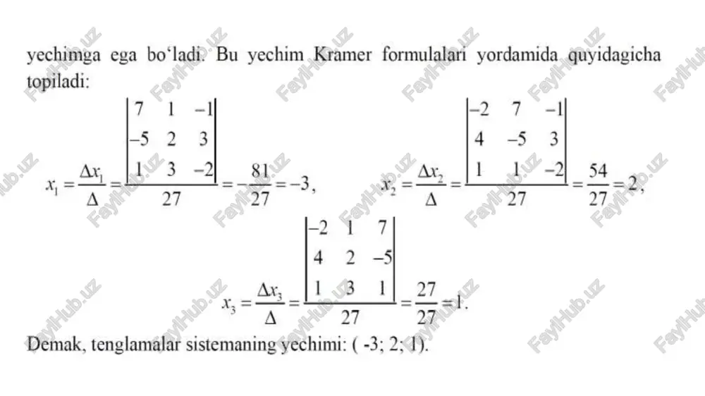 uchta tenglamalar sistemasini kechiring - Page 4