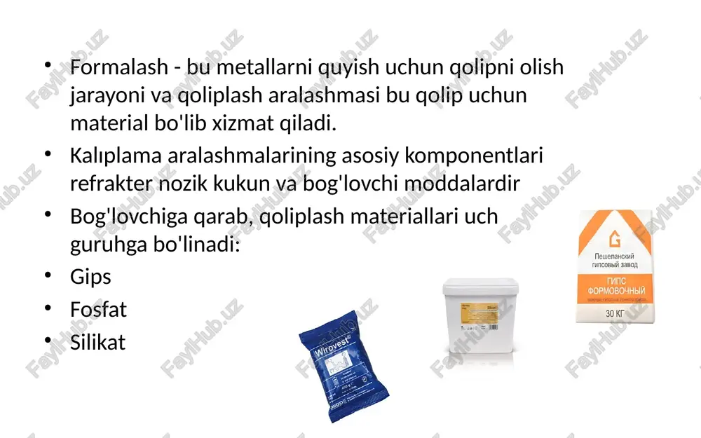 orund, karbid kremniya, karbid bora, grafit, okis xroma i jeleza. korund – mineral, sostoyashiy v osnovnom iz kristallicheskogo oksida alyuminiya. primenyaetsya dlya izgotovleniya shlifovalnix poroshkov i kamney. najdak – gornaya poroda, sostoyashaya iz smesi zeren korunda s magnezitom i drugimi mineralami. v stomatologii ispolzuetsya dlya shlifovki protezov pemza - poristaya massa vulkanicheskogo proisxojdeniya, sostoyashaya v osnovnom iz kremnezema (68–73%) polirovochnaya pasta na osnove pemzi ispolzuetsya dlya polirovki plastmassi i metalla polirovanie (ot lat. polio – delayu gladkim) – protsess obrabotki materialov s tselyu polucheniya chistoy gladkoy zerkalnoy poverxnosti. etot protsess sleduet za shlifovaniem ispolzuyutsya okisi jeleza, tsinka, olova, xroma dlya tonkogo shlifovaniya, polirovki, pritirki, otdelki ispolzuyutsya poroshki, mikroporoshki i pasti instrumentami dlya polirovki takje slujat elastichnie krugi, shetki. fetrovie krugi (filtsi) primenyayutsya dlya pervonachalnogo polirovaniya gladkix, rovnix i vipuklix poverxnostey. almaznie polirovochnie pasti dlya polirovki keramiki, kompozitov i tsirkoniya spasibo za vnimanie! image1.png image2.png image3.png image4.png image5.png image6.png image7.png image8.png …