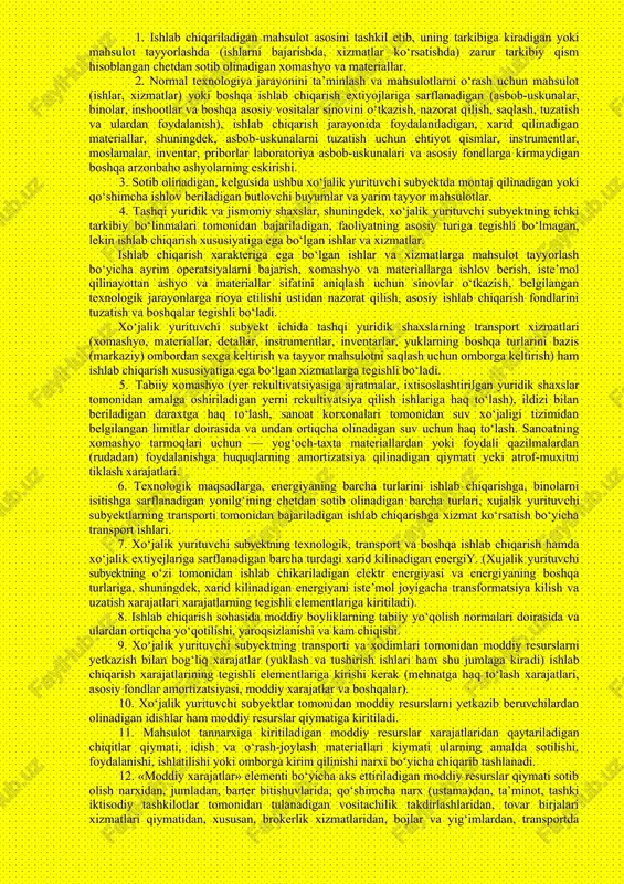 yaga, gazga, yordamchi materiallarga bo‘lgan xarajatlar hamda ish haqi kiradi. o‘zgaruvchan xarajatlar shunday xususiyatga egaki, ishlab chiqarishning boshlang‘ich qismida, ularning o‘sishi sur’ati mahsulot ishlab chiqarish sur’atidan yuqori bo‘ladi, ishlab chiqarish hajmi optimal o‘lchovga erishganda o‘zgaruvchan xarajatlar kamayib, undan keyin yana oshadi. o‘rtacha o‘zgaruvchan xarajatlar: bir birlik ishlab chiqarilgan mahsulotlarga to‘g‘ri keladigan o‘zgaruvchan xarajat bo‘lib, u o‘zgaruvchan xarajat miqdorini ishlab chiqarilgan mahsulot miqdoriga nisbati bilan aniqlanadi: o‘rtacha xarajatlar firma optimal texnologik razmerga (optimal ishlab chiqarish hajmiga) erishganda o‘zining minimal qiymatiga erishadi ishlab chiqarish hajmi yana oshsa, o‘rtacha xarajat ham oshib boradi (bu yerda boshqarishning murakkablashuvi, samarali bo‘lmagan resurslardan foydalanish, o‘zgaruvchan xarajatlarni oshishiga sabab bo‘ladi). o‘rtacha o‘zgaruvchan xarajat firma faoliyatini tahlil qilishda muhim ahamiyat kasb etadi. uning yordamida firma faoliyatining samaradorligi aniqlanadi. firmaning muvozanat holati va kelajakdagi istiqboli (ishlab chiqarishning kengaytirish, qisqartirish yoki tarmoqdan chiqish) belgilanadi. umumiy xarajatlar qisqa muddatli oraliqda ma’lum miqdorda mahsulot ishlab chiqarish uchun sarflangan o‘zgarmas va o‘zgaruvchan xarajatlarning …