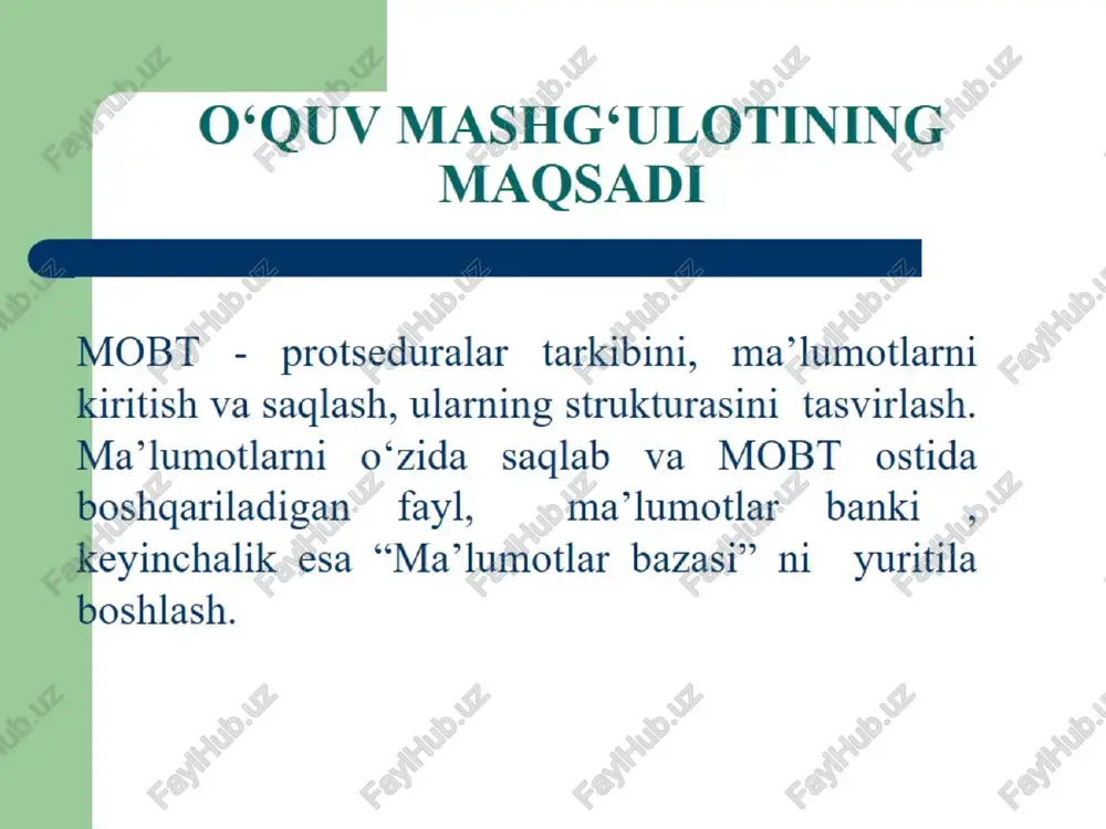 ma’lumotlar omborini loyihalash asoslari - Page 4