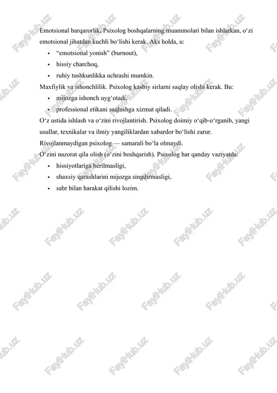 psixologiya mutaxassisligini o`rganish - Page 4