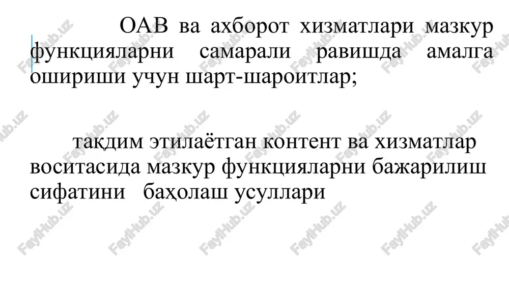 ia-resurslar yaratish orqali shakllantirishi mumkin. – interfaollik ko'nikmalari media orqali muloqot qilish va turli mediarollarni bajarib ko'rish qobiliyatini ko'rsatadi. mazkur ko'nikmalarni ta'lim va amaliyot doirasida rivojlantirish mumkin. interfaollik ko'nikmalari o'z fikri va ko'rsatmalarini ifoda etishga tayyorligini ko'rsatadi. – xavfsizlik ko'nikmalari murakkab vaziyatlardan chiqish va ularga duch kelmaslik qobiliyatini namoyon etadi. virtual makonda xavfsizlikka rioya qilishning muhim ko'nikmalaridan hususiy makonni himoyalash hamda kerak bo'lmagan kontent va muloqotdan voz kechishni nazarda tutadi medialarning tarbiyaviy ahamiyati ko'ngilochar funktsiyani amalga oshirish bilan bir qatorda mediamadaniyat tarbiya va ta'lim beradi, medialar olami haqidagi bilim va tasavvurlarimizni boyitadi, kengaytiradi. shaxsiy his-tuyg'ularimizga qo'shimcha ravishda kitob, fotosurat, gazeta, jurnallar, radio va televidenie, internet xatto eng kichik yoshdagi bolalarga ham katta hajmdagi axborotni taqdim etadi. jaxon media makonida raqobat muxiti “yuneskoning matbuot erkinligi ishlari bo'yicha maslahatchilar guruhi” raisi mia dornert, – ko'pincha xalqaro axborot oqimi ichida notenglik mavjudligidan, unda badavlat g'arb mamlakatlari etakchilik qilishidan nolishadi. ularning fikricha, teng huquqlilik …