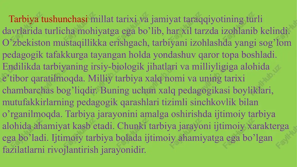 tarbiyajarayoning mohiyati va mazmuni - Page 4