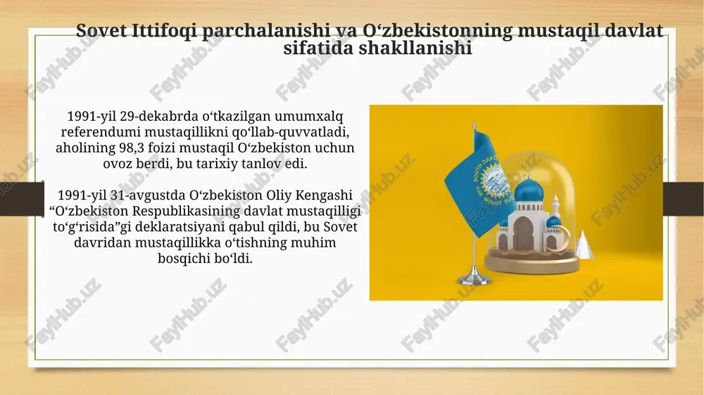 oʻzbekiston respublikasining taahkil topishi va uning tarixiy ahamyati - Page 4