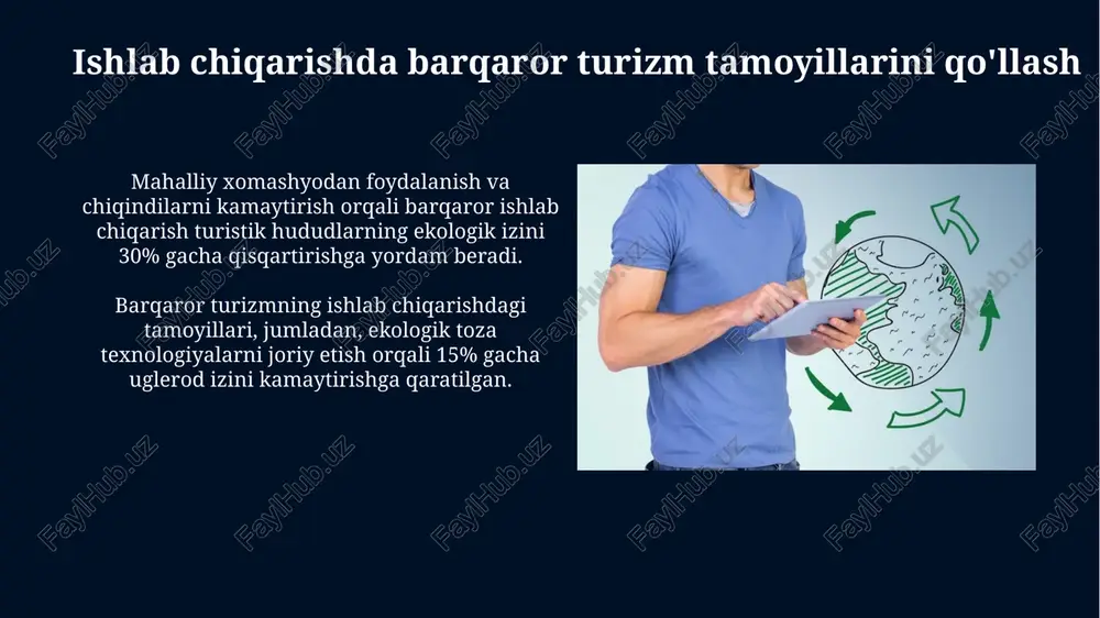 barqaror turizm tamoyillari va ularni ishlab chiqarishda qoʻllash - Page 4