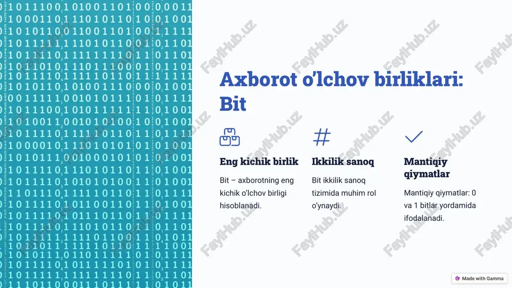 axborot hajmi va uning o’lchov birliklari - Page 4