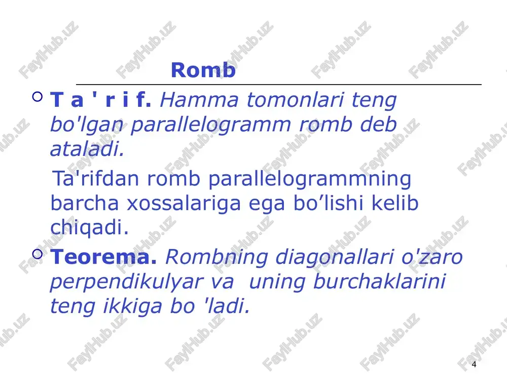 romb vatrapetsiya haqida umumiy ma’lumot - Page 4