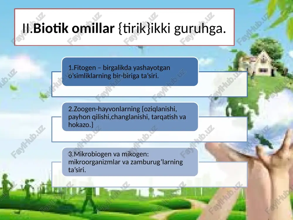 turli ekoligik omillarning tirik organizmlarga ta'sir etuvchi etish mexanizmi - Page 4