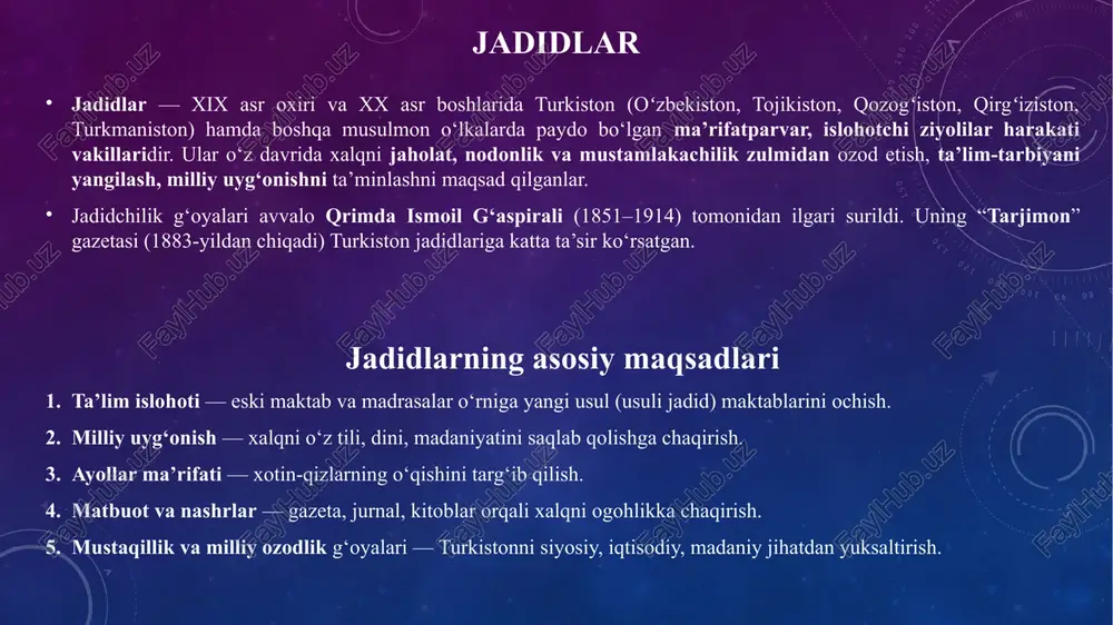 a armiya tuzadi. shuningdek, o‘sha paytda qo‘qon uyezdi militsiya otryadlari boshlig‘i ergash qo‘l ostida ham muxtoriyat armiyasiga yordamga shay bo‘lgan minglab mirshab bor edi. turkiston muxtoriyatini yo’q qilishga harakat turkiston muxtoriyati hukumati o‘z tuzilmalarini tashkil etar ekan, bolsheviklar tomonidan toshkentda ham alohida avtonom respublika tuzish harakatlari boshlanadi. 1918 yil yanvar oyida toshkentda turkiston o‘lkasi ishchi, soldat va dehqon deputatlarining favqulodda iv s’yezdi bo‘lib o‘tadi. unda o‘lka bolsheviklarining turkistonda rsfsr tarkibiga kiradigan avtonom respublika tuzish taklifi qabul qilinadi. ular bu davlatga turkiston sovet sotsialistik avtonom respublikasi (tassr) deb nom berishadi. bundan tashqari, s’yezdda turkiston muxtoriyati noqonuniy tuzilma deb e’lon qilinadi. qo‘qonga harbiy yurish qilib, muxtoriyatni ag‘darib tashlash masalasida bir qarorga kelinadi. toshkentda bolsheviklar tomonidan tuzilgan muxtoriyat aslida nomiga tuzilgan bo‘lib, maqsad turkistonni bolsheviklarga mutlaq bo‘ysundirish edi. qo‘qonda tuzilgan muxtoriyat kuchayib ketsa keyin ularni yengish qiyin bo‘lardi. buni yaxshi anglagan toshkent bolsheviklari rahbari kolesov moskvadan yordam kuchlari yuborishni so‘raydi. markaz mintaqaga 11 …
