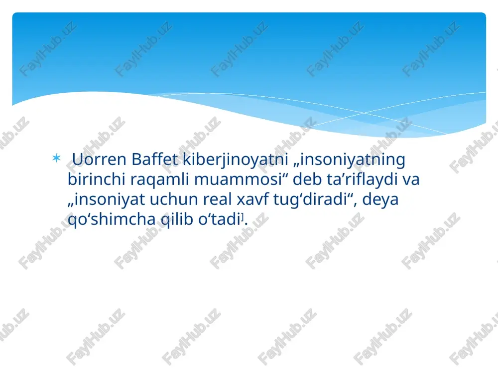 ya'ni kiberhimoyaning eng past darajasi – 0,7121 indeks bilan baholanganida ko‘rish mumkin. “kiberxavfsizlik markazi” davlat unitar korxonasi 2020 yilda o‘tkazgan monitoring natijalariga ko‘ra, internet milliy segmentida axborot va kiberxavfsizlikka tahdid soluvchi 27 mln.dan ortiq zararli va shubhali tarmoq hodisalari kuzatilgan. mazkur davr ichida davlat va xo‘jalik boshqaruvi organlari veb-saytlariga nisbatan sodir etilgan hodisalar soni 144 foizga o‘sgan, 243 ta veb-sayt ekspertizadan o‘tkazilgan, “uz” milliy domeni hududida 337 ta, shundan davlat tashkilotlari veb-saytlarida 79 ta axborot xavfsizligi hodisalari aniqlangan. britaniyaning comparitech tadqiqot kompaniyasi tahlilchilarining kiberxavfsizlik darajasi bo‘yicha dunyo davlatlari reytingi natijalariga ko‘ra, o‘zbekiston kriptomaynerlar hujumiga eng ko‘p uchraydigan mamlakat deb topilib, 60 ta davlat ichida 56-o‘rinni egallagan. shuningdek, kiberxavfsizlik ta'minlangani yuzasidan eng yuqori ko‘rsatkichlarni egallagan davlatlardan biri bo‘lmish yaponiyada kiberxavfsizlikni ta'minlash bilan bog‘liq qonunchilik 6 ballga, o‘zbekistonda esa 3 ballga; kiberhujumlarni bartaraf etishga shaylik holati yaponiyada 0,7 ballga, o‘zbekistonda – 0,2 ballga baholangan. bugungi kunda mazkur yo‘nalishda bir qator kiberxavfsizlik darajasini …