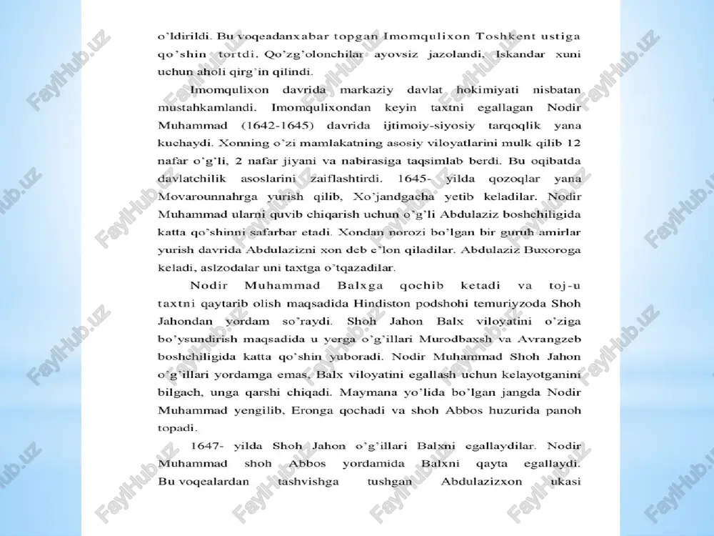 buxoro xonligida ashtarxoniylar o'rnatilishi va siyosiy tarixi - Page 4