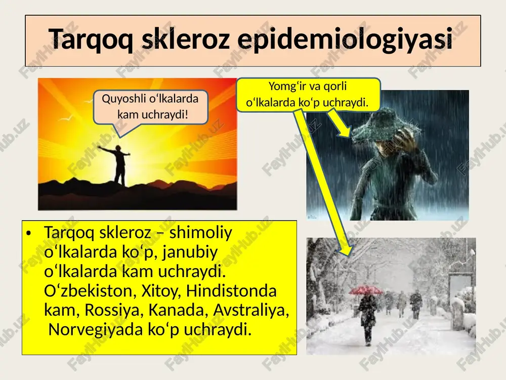 lash sxemasi kunlar tavsiya etiladigan dozasi va usullari 1-5 500-1000 mg kuniga bir mahal venadan tomchilatib yuboriladi. 6-8 80 mg ertalab ichish uchun beriladi. 9-11 60 mg ertalab ichish uchun beriladi. 12-14 40 mg ertalab ichish uchun beriladi. 15-17 20 mg ertalab ichish uchun beriladi. 18-20 10 mg ertalab ichish uchun beriladi. muskullar spastikasida qilinadigan dorilar baklofen (baklosan) 5-25 mg. kuniga 3-4 mahal; tizanidin (sirdalud) 2-8 mg. kuniga 3 mahal; diazepam (relanium) 1,25-2,5 mg. kuniga 2-3 mahal; klonazepam 0,5-1 mg. kuniga 2-3 mahal. umumiy xolsizlikni bartaraf etish uchun quyidagilar tavsiya etiladi amantadin 100 mg kuniga 3 mahal; neyromidin 20 mg kuniga 3 mahal; fenotropil 100 mg kuniga 2-3 mahal; tokoferol atsetat kuniga 200-300 mg; aminokislotalar (folat kislotasi, letsitin, metionin); yod preparatlari kuniga 200-300 mg; polivitaminlar, mikroelementlar (kaliy, kalsiy, temir, magniy); jenshen preparatlari. umumiy massaj. depressiya va psixoemotsional buzilishlarda fluoksetin (prozak, portal, fluval, prodel) kuniga 20 mg; sitalopram (sipramil) kuniga 20 …