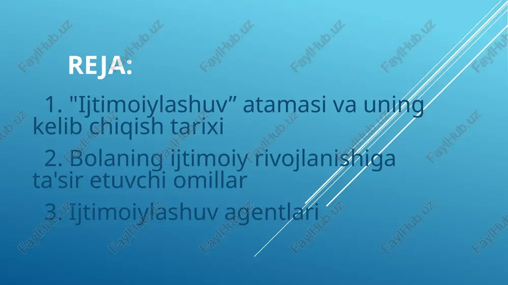 olalarning ijtimoiy moslashuvi fani etika fani shakllantirgan tamoyillardan foydalanadi, tarbiya usullari va maqsadlarini ishlab chiqadi. sosiologiya- jamiyat haqidagi va ijtimoiy jarayonlar, ijtimoiy guruhlar, shaxs va jamiyat munosabatlari to‘grisidagi fandir. bolalarning ijtimoiy moslashuvi fani ijtimoiylashuv muammolarini o‘rgana turib yoshlar, axloq, din, oila, qishloq, shahar, dam olish maskanlari, ommaviy aloqalar kabi bir qancha ma’lumotlarni sosiologiya fanidan oladi. etnografiya-halqshunoslik, jahon halqlarining etnik birligi, ularning kelib chiqishi, turmush tarzi, urf odatlari, o‘hshashligi va ularning o‘ziga hos hususiyatlarini o‘rganuvchi fan. bolalarning ijtimoiy moslashuvi fani etnografiya fanining etnik hususiyatlar, tarbiyaning etnik qonuniyatlari haqidagi ma’lumotlardan foydalanadi. shuningdek tarbiyaning vazifa va mazmunini aniqlashda etnik xususiyatlarni inobatga olish muhimdir. yosh psixologiyasi-inson psixikasining yosh jihatdan taraqqiyoti hamda psixik jarayonlarni o‘rganadi, psixik taraqqiyotning umumiy qonuniyatlari va bosqichlarini tadqiq etadi. shaxs rivojlanishining muhim omillari, yosh davrlari hamda ularning individuai hususiyatlari, bilimlar o‘zlashtirilishining yosh imkoniyatlari haqidagi ma’lumotlarni o’rganishda bolalarning ijtimoiy moslashuvi fani yosh psixologiyasi faniga murojaat qiladi. shu bilan birga bolalarning ijtimoiy moslashuvi …