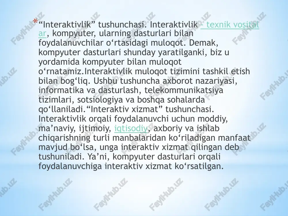 interaktiv xizmatlar va ularda ishlash usullari - Page 4