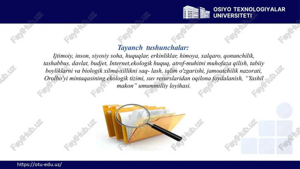 rolarning davlat xizmatiga kirishdagi huquqlari. fuqarolarning qonunchilik tashabbusi huquqlari. fuqarolarning siyosiy sohadagi huquqlari. mamlakatda aholi bandligini ta’minlash, mehnat jarayonida xotin-qizlarning ish bilan band bo‘lish sohasidagi huquqlarining kamsitilishini bartaraf etish, ayni vaqtda, erkaklar bilan ayollarning teng huquqliligini ta’minlash uchun quyidagi imkoniyatlar yaratib beriladi: a) barcha insonlaming ajralmas huquqi sifatida mehnat qilish; b) ishga yo‘llashda bir xil imkoniyatlarga ega bo‘lish, shu bilan birga, ishga yo‘llashda bir xil tanlash mezonlarini qo‘llash; c) kasb yoki ish turini erkin tanlash, lavozim bo‘yicha ko‘tarilish va ish bilan band etilish kafolatiga ega bo‘ish, shuningdek, shogirdlik, yuqori darajadagi kasb bo‘yicha tayyorgarlik va muntazam suratda malaka oshirishni o‘z ichiga olgan holda mehnat qilishning barcha imtiyozlari va shart-sharoitidan to‘liq foydalanish; d) imtiyozlar olishni ham hisobga olgan holda teng mukofotlash, bir xil qimmatga ega bo‘lgan mehnatga nisbatan teng sharoitlarda, shuningdek, ish sifatini baholashga teng yondashish; e) nafaqaga chiqish, ishsiz qolish, kasallik, nogironlik, qarilik va mehnat qobiliyatini yo‘qotishdan iborat boshqa holatlarda ijtimoiy …